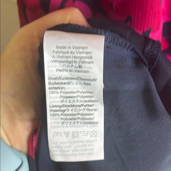 NWT! J. Crew Factory Navy & Pink Floral Dress, Sz 16 - Picture 6 of 6